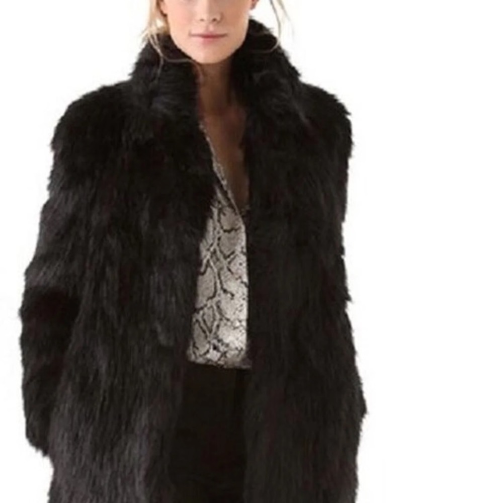 HP🥳 Vintage black fur teddy coat - Picture 1 of 6